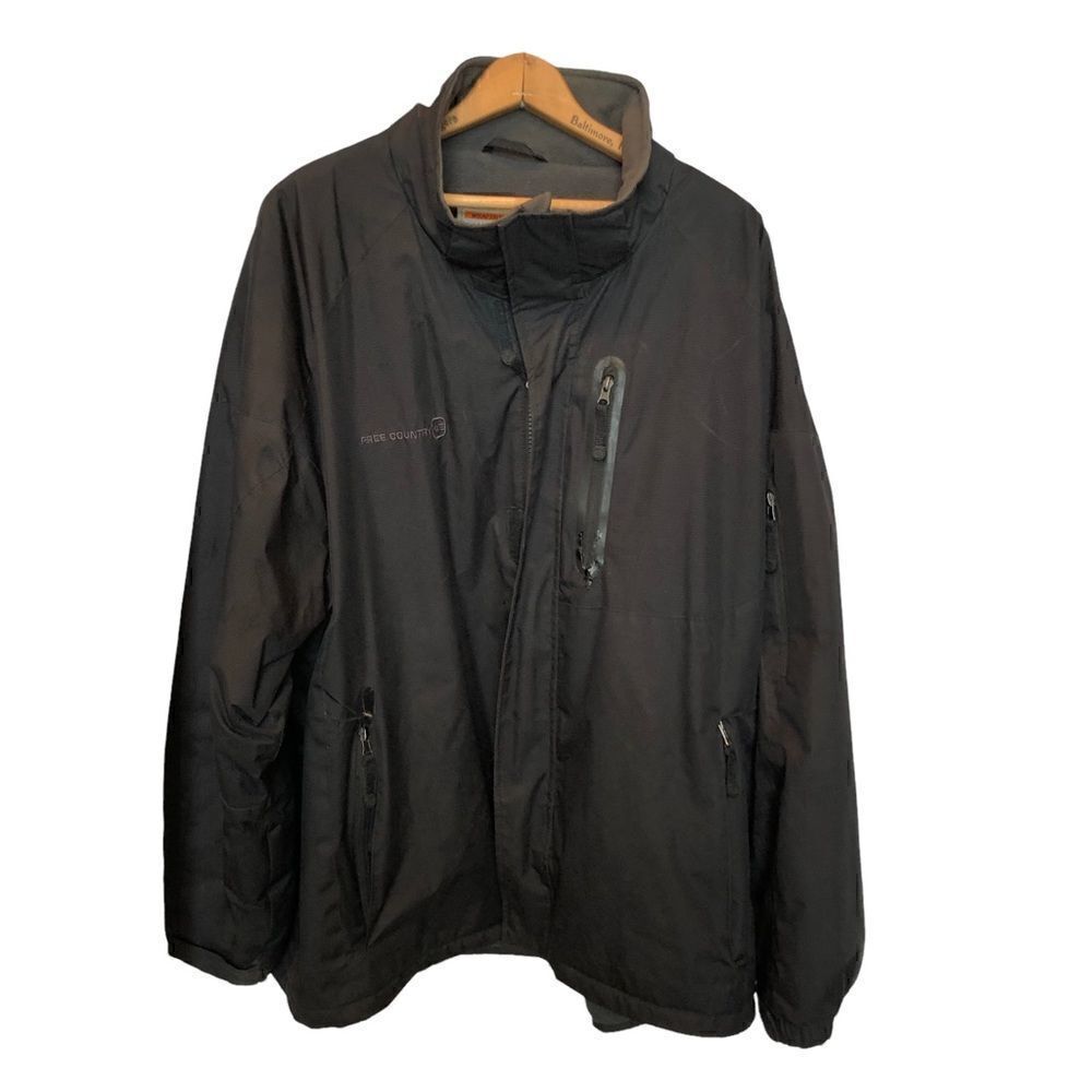 Free Country Black Ski Jacket Water and wind resistant 2XL